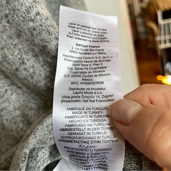 NAF NAF Gray and White Lace Sweater XS - Picture 7 of 11